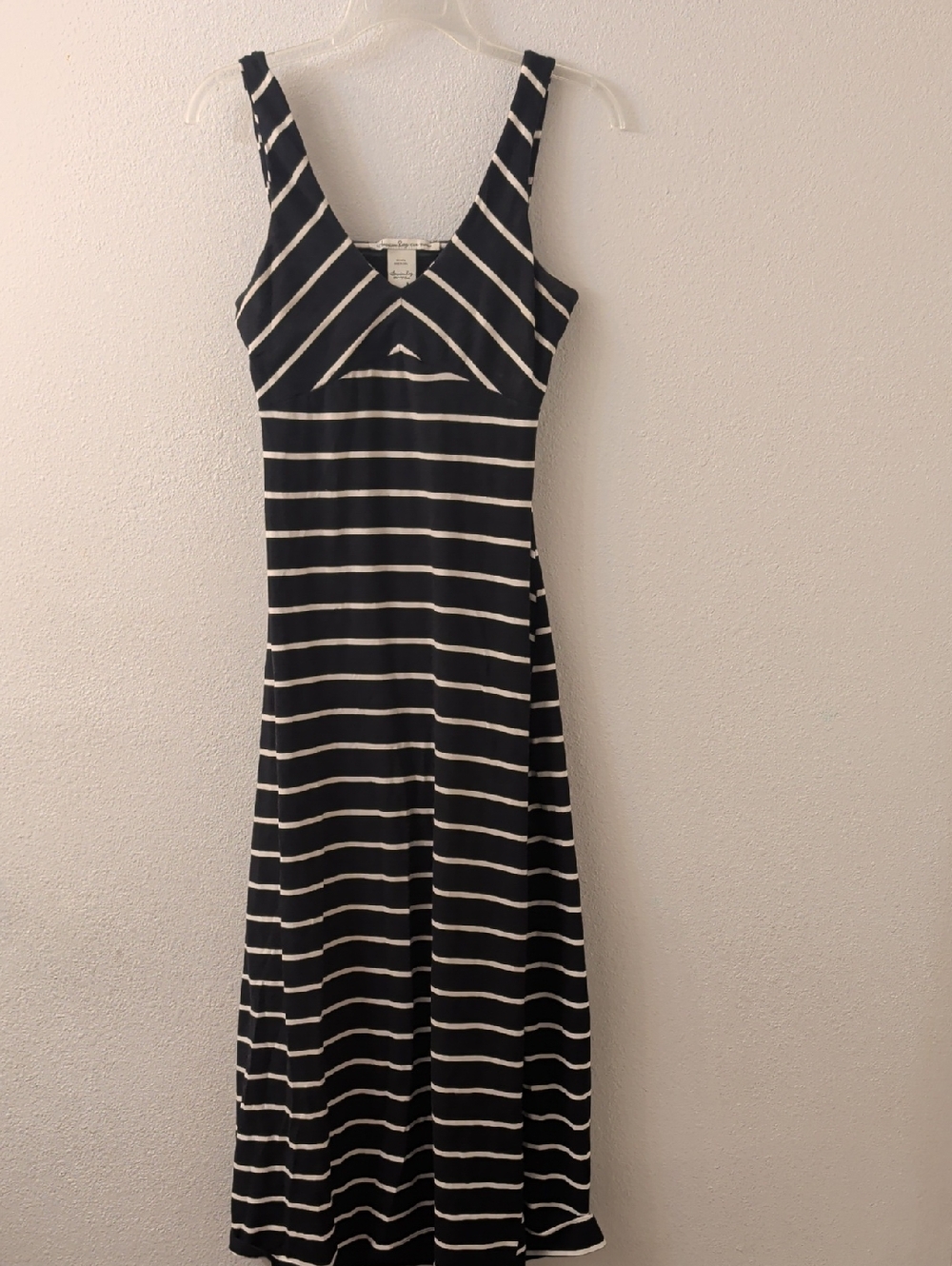 American Rag Black & White Striped Maxi Dress